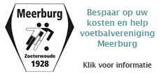 Bespaar op uw kosten en help voetbalvereniging Meerburg. Klik hier voor informatie
